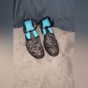 Corral Black and Brown Shoes with leather soles.